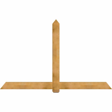 Ekena Millwork Eugene Rough Sawn Timber Gable Bracket, Western Red Cedar, 96"W x 60"H x 4"D x 6"F, 15/12 Pitch GBW096X60X0406EUG00RWR